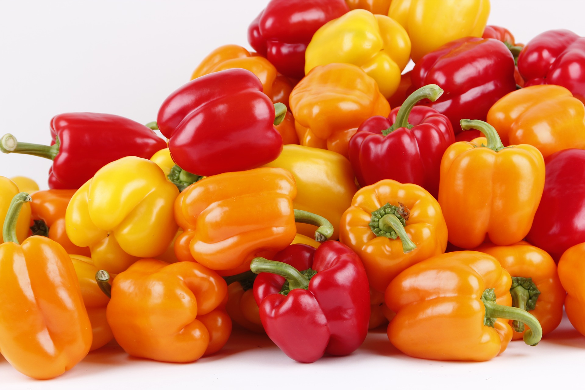 Red and yellow peppers